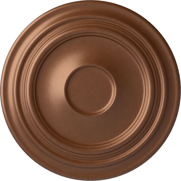 Ekena Millwork Traditional Ceiling Medallion (Fits Canopies up to 5 1/2"), 24 3/8"OD x 1 1/2"P, Polished Copper CM24TRPOS - main